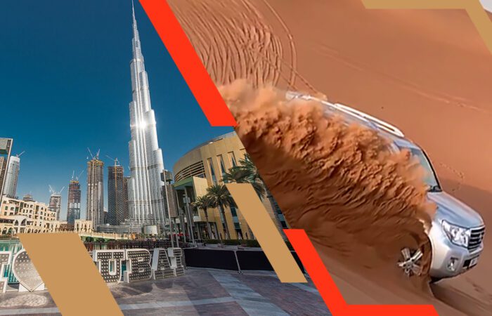Morning desert safari in Dubai combined with a city tour for a complete and unforgettable experience of the stunning sand dunes and vibrant city.