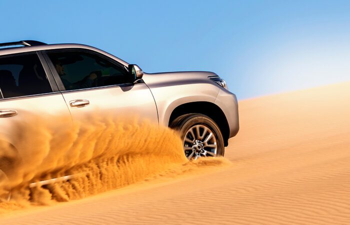 Private morning desert safari in Dubai with scenic views of sand dunes and a chance to experience unique Arabian adventure activities.
